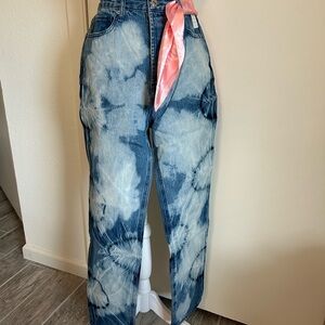 Juicy Couture Tiedye Jeans with Scarf Belt